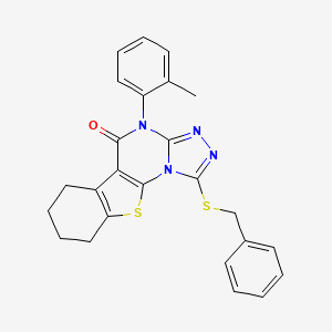 1-(benzylsulfanyl)-4-(2-methylphenyl)-6,7,8,9-tetrahydro[1]benzothieno[3,2-e][1,2,4]triazolo[4,3-a]pyrimidin-5(4H)-one