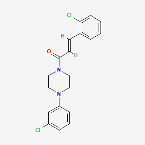 (2E)-3-(2-chlorophenyl)-1-[4-(3-chlorophenyl)piperazin-1-yl]prop-2-en-1-one