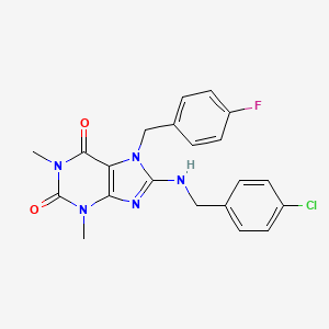 8-[(4-chlorobenzyl)amino]-7-(4-fluorobenzyl)-1,3-dimethyl-3,7-dihydro-1H-purine-2,6-dione