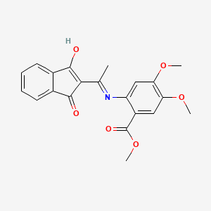 methyl 2-{[1-(1,3-dioxo-1,3-dihydro-2H-inden-2-ylidene)ethyl]amino}-4,5-dimethoxybenzoate