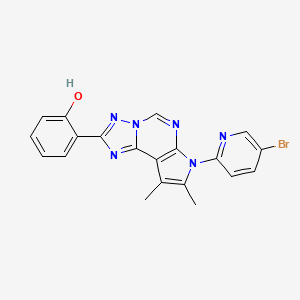 2-[7-(5-Bromo-2-pyridyl)-8,9-dimethyl-7H-pyrrolo[3,2-E][1,2,4]triazolo[1,5-C]pyrimidin-2-YL]phenol