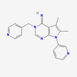 5,6-dimethyl-7-(pyridin-3-yl)-3-(pyridin-4-ylmethyl)-3,7-dihydro-4H-pyrrolo[2,3-d]pyrimidin-4-imine