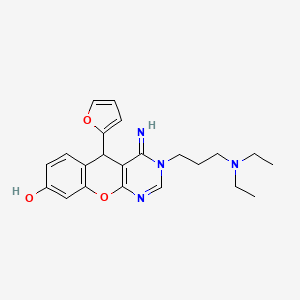 3-[3-(diethylamino)propyl]-5-(furan-2-yl)-4-imino-3,5-dihydro-4H-chromeno[2,3-d]pyrimidin-8-ol