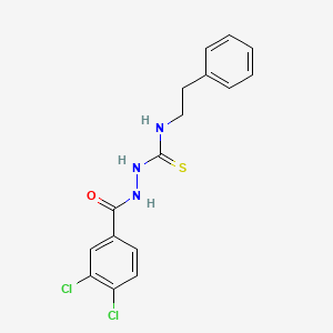 molecular formula C16H15Cl2N3OS B10863768 2-[(3,4-dichlorophenyl)carbonyl]-N-(2-phenylethyl)hydrazinecarbothioamide 