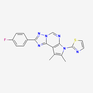 2-(4-fluorophenyl)-8,9-dimethyl-7-(1,3-thiazol-2-yl)-7H-pyrrolo[3,2-e][1,2,4]triazolo[1,5-c]pyrimidine