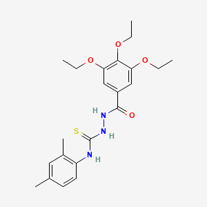 molecular formula C22H29N3O4S B10863788 N-(2,4-dimethylphenyl)-2-[(3,4,5-triethoxyphenyl)carbonyl]hydrazinecarbothioamide 