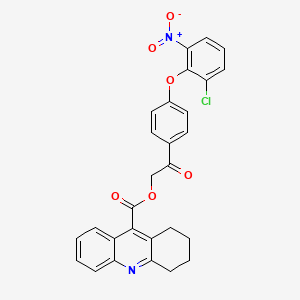 2-[4-(2-Chloro-6-nitrophenoxy)phenyl]-2-oxoethyl 1,2,3,4-tetrahydroacridine-9-carboxylate