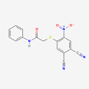 2-[(4,5-dicyano-2-nitrophenyl)sulfanyl]-N-phenylacetamide