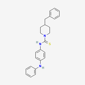 molecular formula C25H27N3S B10863815 4-benzyl-N-[4-(phenylamino)phenyl]piperidine-1-carbothioamide 