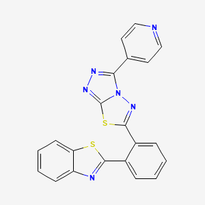 2-{2-[3-(Pyridin-4-yl)[1,2,4]triazolo[3,4-b][1,3,4]thiadiazol-6-yl]phenyl}-1,3-benzothiazole