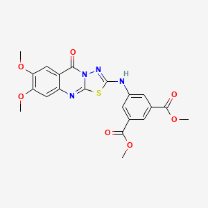 dimethyl 5-[(7,8-dimethoxy-5-oxo-5H-[1,3,4]thiadiazolo[2,3-b]quinazolin-2-yl)amino]isophthalate