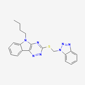 3-[(1H-benzotriazol-1-ylmethyl)sulfanyl]-5-butyl-5H-[1,2,4]triazino[5,6-b]indole