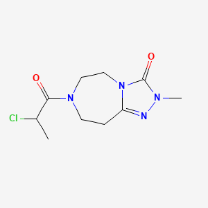 molecular formula C10H15ClN4O2 B10863938 7-(2-Chloropropanoyl)-2-methyl-2,5,6,7,8,9-hexahydro-3H-[1,2,4]triazolo[4,3-D][1,4]diazepin-3-one 