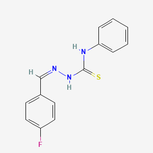 2-[(4-Fluorophenyl)methylene]-N~1~-phenyl-1-hydrazinecarbothioamide