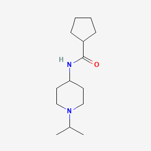 molecular formula C14H26N2O B10863965 N-[1-(propan-2-yl)piperidin-4-yl]cyclopentanecarboxamide 