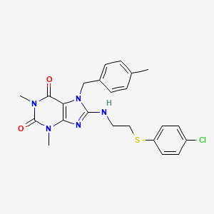 8-({2-[(4-chlorophenyl)sulfanyl]ethyl}amino)-1,3-dimethyl-7-(4-methylbenzyl)-3,7-dihydro-1H-purine-2,6-dione