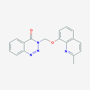 1,2,3-Benzotriazin-4(3H)-one, 3-[[(2-methyl-8-quinolinyl)oxy]methyl]-