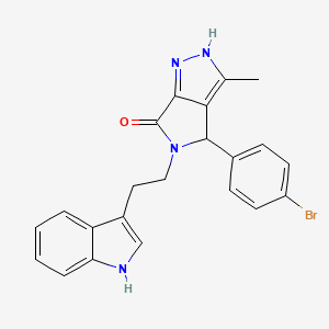 4-(4-bromophenyl)-5-[2-(1H-indol-3-yl)ethyl]-3-methyl-4,5-dihydropyrrolo[3,4-c]pyrazol-6(1H)-one