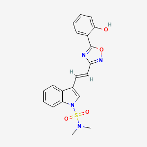 molecular formula C20H18N4O4S B10864005 3-{(E)-2-[5-(2-hydroxyphenyl)-1,2,4-oxadiazol-3-yl]ethenyl}-N,N-dimethyl-1H-indole-1-sulfonamide 