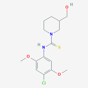 N-(4-chloro-2,5-dimethoxyphenyl)-3-(hydroxymethyl)piperidine-1-carbothioamide