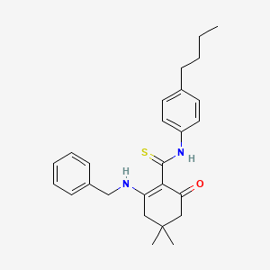 2-(benzylamino)-N-(4-butylphenyl)-4,4-dimethyl-6-oxocyclohex-1-ene-1-carbothioamide