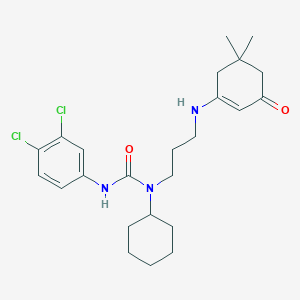 1-Cyclohexyl-3-(3,4-dichlorophenyl)-1-{3-[(5,5-dimethyl-3-oxocyclohex-1-en-1-yl)amino]propyl}urea