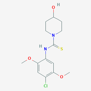 N-(4-chloro-2,5-dimethoxyphenyl)-4-hydroxypiperidine-1-carbothioamide