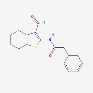 molecular formula C17H17NO2S B10864096 N-(3-formyl-4,5,6,7-tetrahydro-1-benzothiophen-2-yl)-2-phenylacetamide 