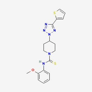 N-(2-methoxyphenyl)-4-[5-(thiophen-2-yl)-2H-tetrazol-2-yl]piperidine-1-carbothioamide