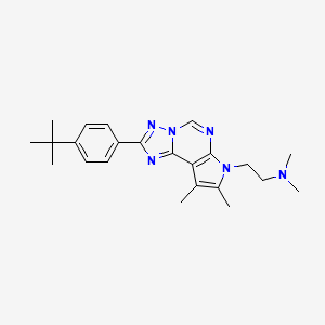 2-[2-(4-tert-butylphenyl)-8,9-dimethyl-7H-pyrrolo[3,2-e][1,2,4]triazolo[1,5-c]pyrimidin-7-yl]-N,N-dimethylethanamine