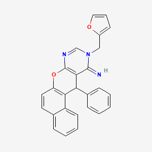 10-Furan-2-ylmethyl-12-phenyl-10,12-dihydro-7-oxa-8,10-diaza-benzo[a]anthracen-11-ylideneamine