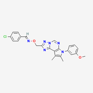 4-Chlorobenzaldehyde O~1~-{[7-(3-methoxyphenyl)-8,9-dimethyl-7H-pyrrolo[3,2-E][1,2,4]triazolo[1,5-C]pyrimidin-2-YL]methyl}oxime