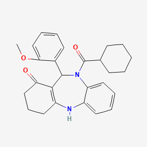 10-(cyclohexylcarbonyl)-11-(2-methoxyphenyl)-2,3,4,5,10,11-hexahydro-1H-dibenzo[b,e][1,4]diazepin-1-one