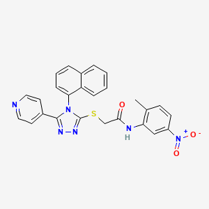 N-(2-methyl-5-nitrophenyl)-2-{[4-(naphthalen-1-yl)-5-(pyridin-4-yl)-4H-1,2,4-triazol-3-yl]sulfanyl}acetamide