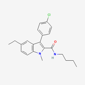 N-butyl-3-(4-chlorophenyl)-5-ethyl-1-methyl-1H-indole-2-carboxamide