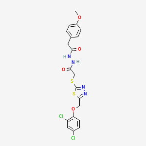 2-({5-[(2,4-dichlorophenoxy)methyl]-1,3,4-thiadiazol-2-yl}sulfanyl)-N'-[(4-methoxyphenyl)acetyl]acetohydrazide