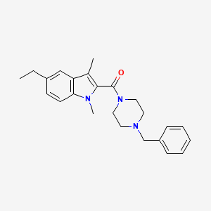 (4-benzylpiperazin-1-yl)(5-ethyl-1,3-dimethyl-1H-indol-2-yl)methanone