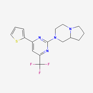 2-[4-(Thiophen-2-yl)-6-(trifluoromethyl)pyrimidin-2-yl]octahydropyrrolo[1,2-a]pyrazine