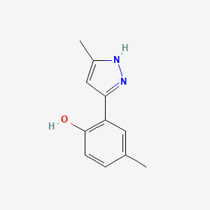 4-Methyl-6-(5-methyl-1,2-dihydro-3H-pyrazol-3-ylidene)cyclohexa-2,4-dien-1-one