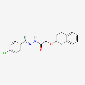 N'-[(E)-(4-chlorophenyl)methylidene]-2-(1,2,3,4-tetrahydronaphthalen-2-yloxy)acetohydrazide