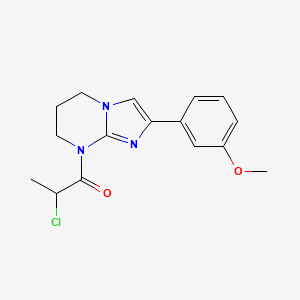 molecular formula C16H18ClN3O2 B10864254 2-Chloro-1-[2-(3-methoxyphenyl)-6,7-dihydroimidazo[1,2-A]pyrimidin-8(5H)-YL]-1-propanone 