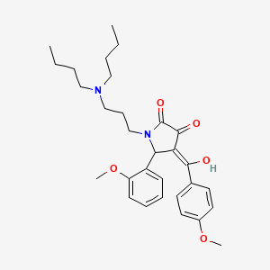 1-[3-(Dibutylamino)propyl]-3-hydroxy-4-(4-methoxybenzoyl)-5-(2-methoxyphenyl)-1,5-dihydro-2H-pyrrol-2-one