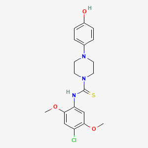 N-(4-chloro-2,5-dimethoxyphenyl)-4-(4-hydroxyphenyl)piperazine-1-carbothioamide