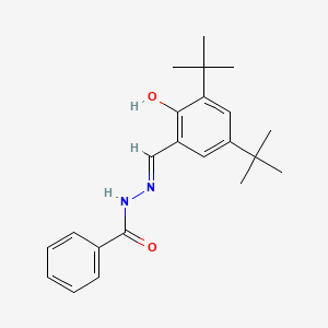 molecular formula C22H28N2O2 B10864302 N'-[(E)-(3,5-di-tert-butyl-2-hydroxyphenyl)methylidene]benzohydrazide 