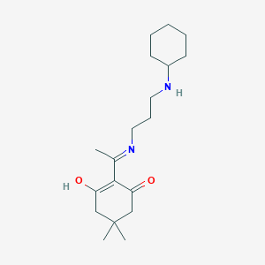 2-(1-{[3-(Cyclohexylamino)propyl]amino}ethylidene)-5,5-dimethylcyclohexane-1,3-dione