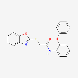 molecular formula C21H16N2O3S B10864326 2-(1,3-benzoxazol-2-ylsulfanyl)-N-(2-phenoxyphenyl)acetamide 