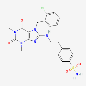 4-(2-{[7-(2-chlorobenzyl)-1,3-dimethyl-2,6-dioxo-2,3,6,7-tetrahydro-1H-purin-8-yl]amino}ethyl)benzenesulfonamide