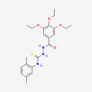 N-(2,5-dimethylphenyl)-2-[(3,4,5-triethoxyphenyl)carbonyl]hydrazinecarbothioamide