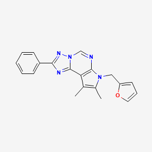 7-(2-Furylmethyl)-8,9-dimethyl-2-phenyl-7H-pyrrolo[3,2-E][1,2,4]triazolo[1,5-C]pyrimidine