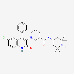 molecular formula C30H37ClN4O2 B10864383 1-(6-chloro-2-oxo-4-phenyl-1,2-dihydroquinolin-3-yl)-N-(2,2,6,6-tetramethylpiperidin-4-yl)piperidine-3-carboxamide 